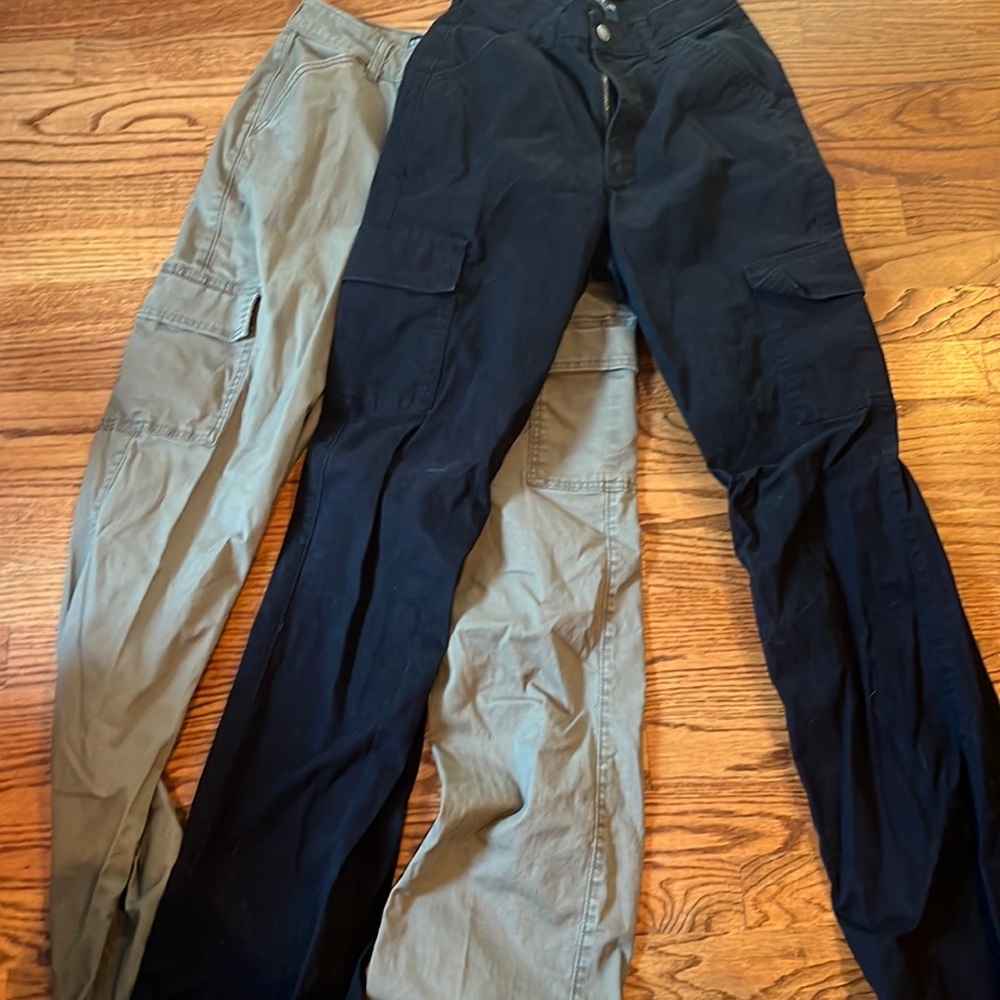 set of 2 cargo dad pants from hollister